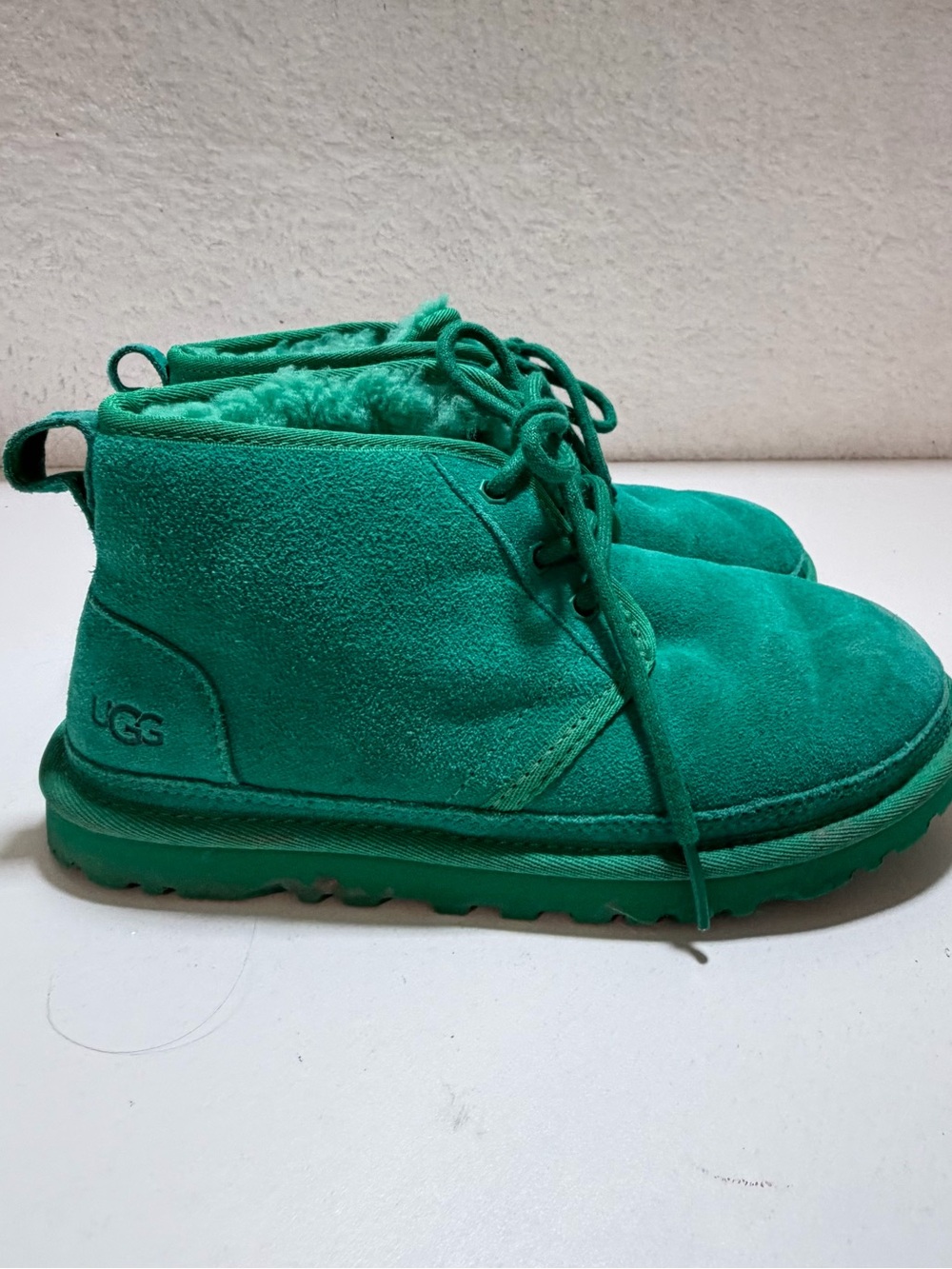 UGG Neumel Parakeet Green Suede Chukka Boots Women’s Size 7 - Picture 8 of 15